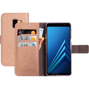Mobiparts Saffiano Wallet Case Samsung Galaxy A8 (2018) Copper